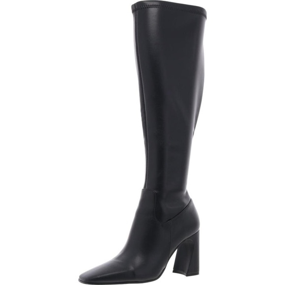 Womens Block Heel Man Made Knee-High Boots - Picture 1 of 12